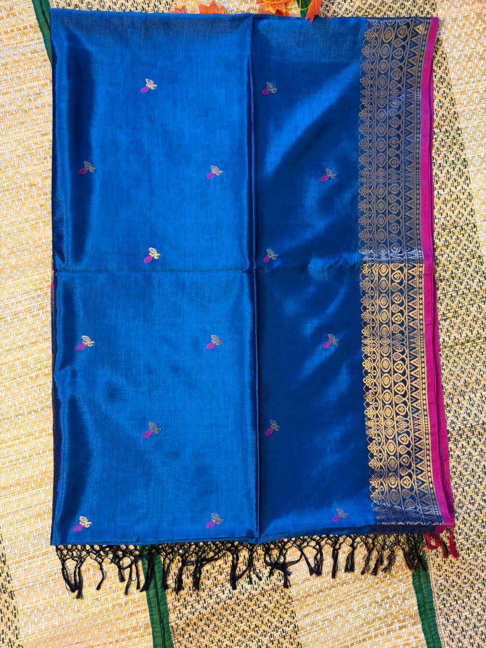 Neeraja – Rayon Silk Saree, Blue Multicolor