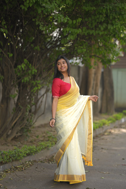 Swarna Dhaara - Mul Cotton Saree