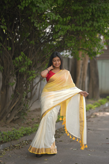 Swarna Dhaara - Mul Cotton Saree