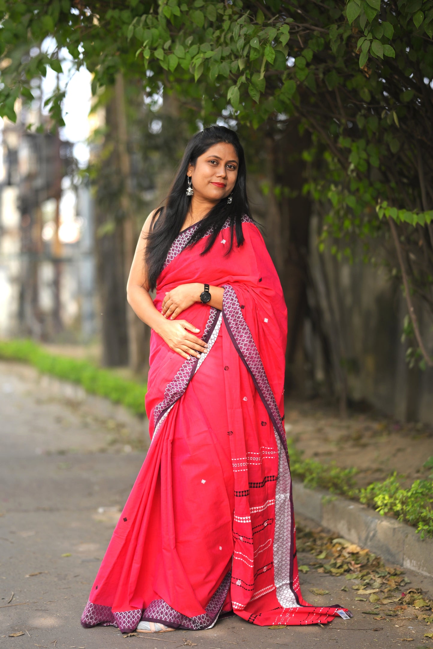 JABA KUSUM- Premium Cotton Handloom Saree