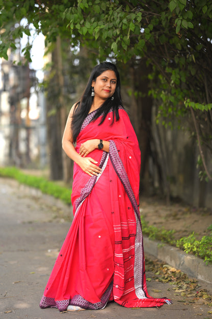 JABA KUSUM- Premium Cotton Handloom Saree
