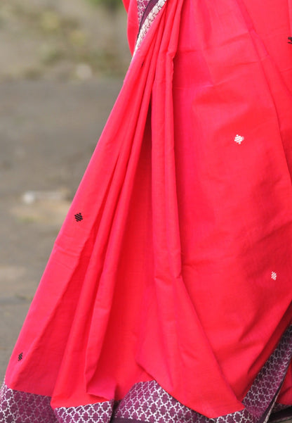 JABA KUSUM- Premium Cotton Handloom Saree