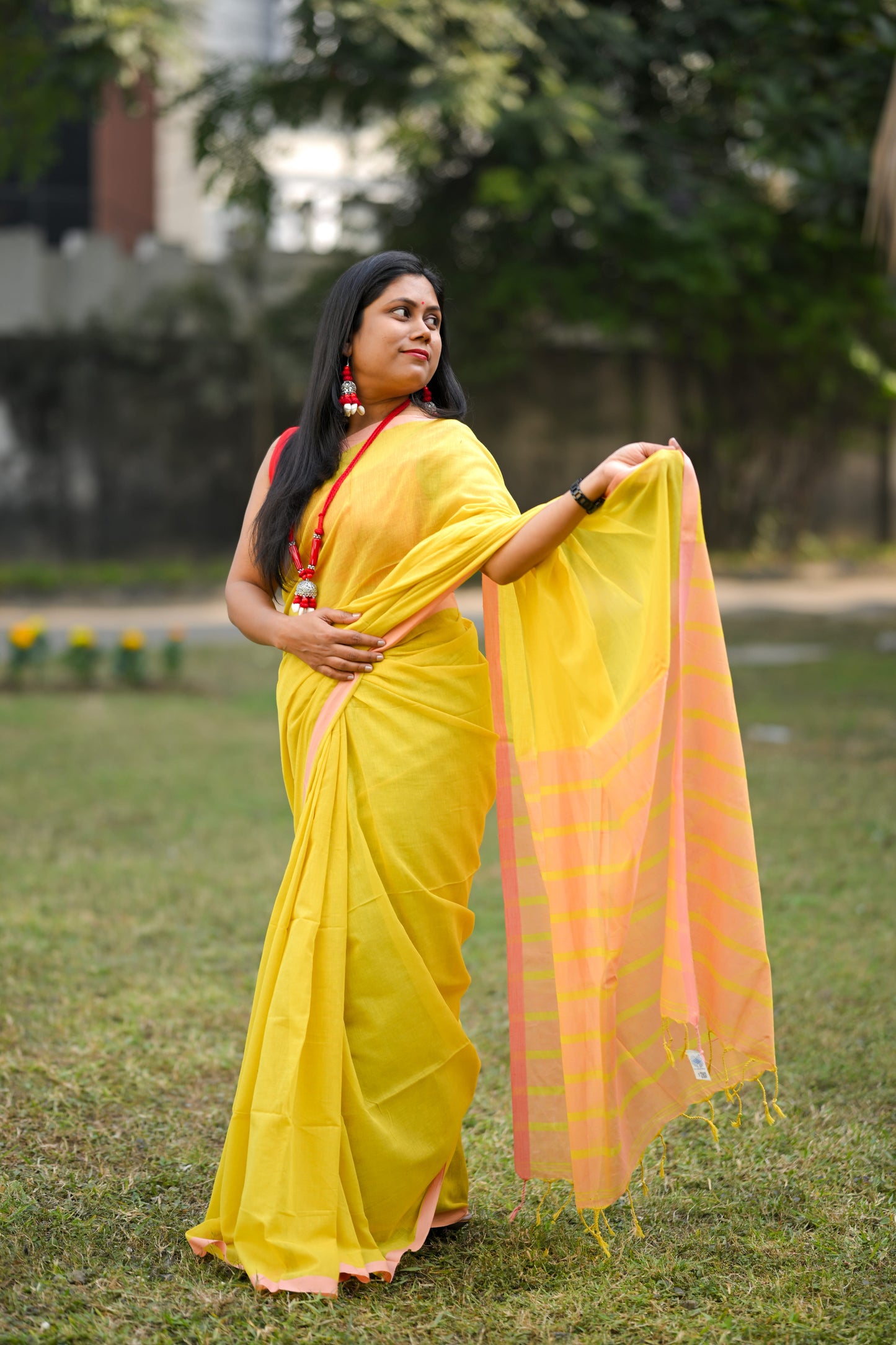 BINAPANI Cotton Handloom Saree