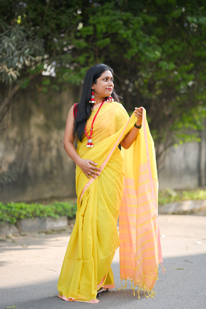 BINAPANI Cotton Handloom Saree