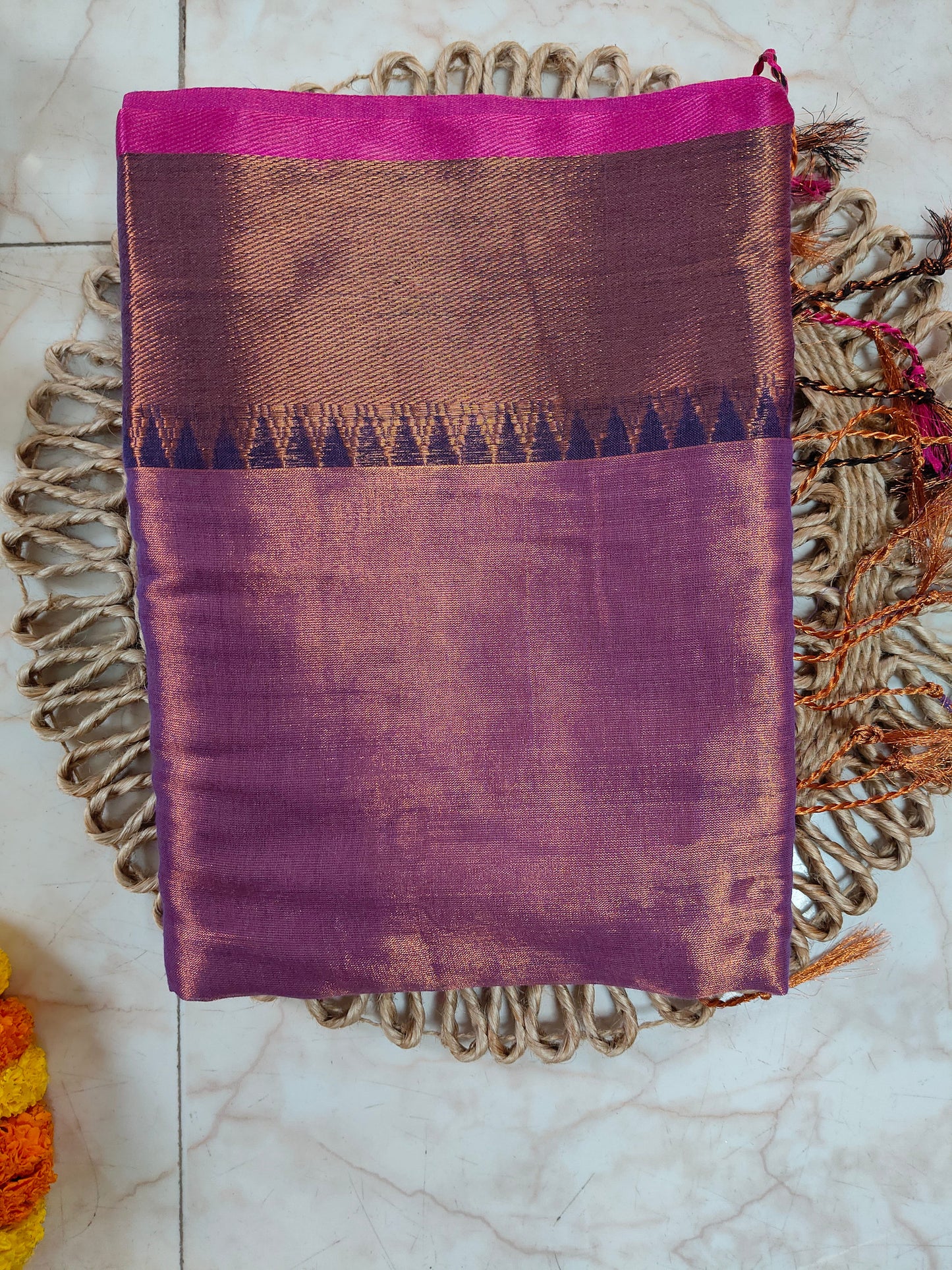 Jhalmale - Cotton Tissue Saree