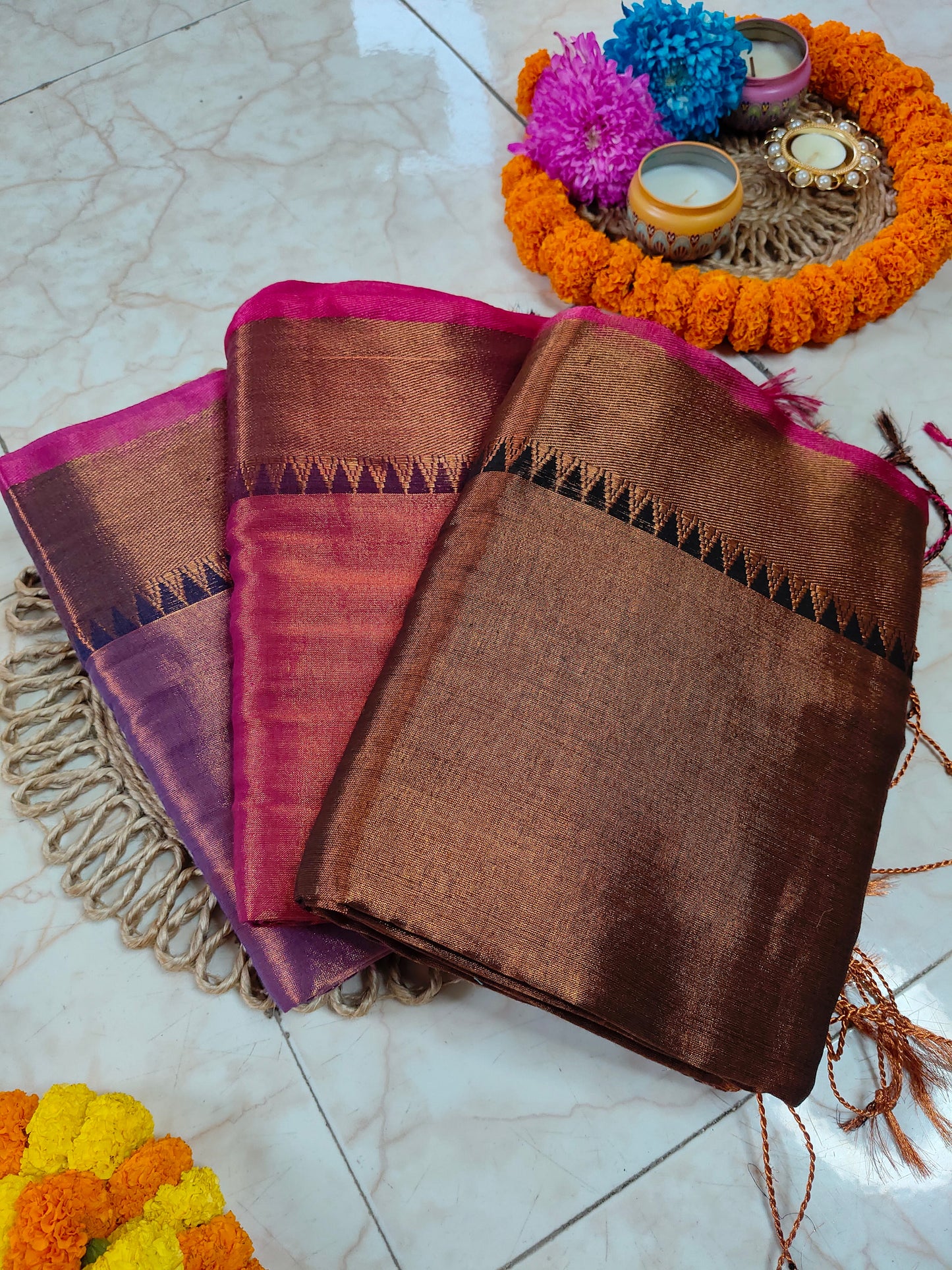 JHILMILE-Mouve cotton tissue Saree