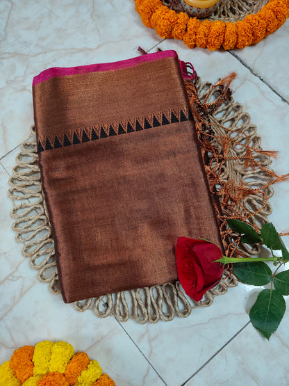 Jhalmale - Cotton Tissue Saree