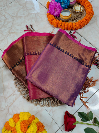 Jhalmale - Cotton Tissue Saree