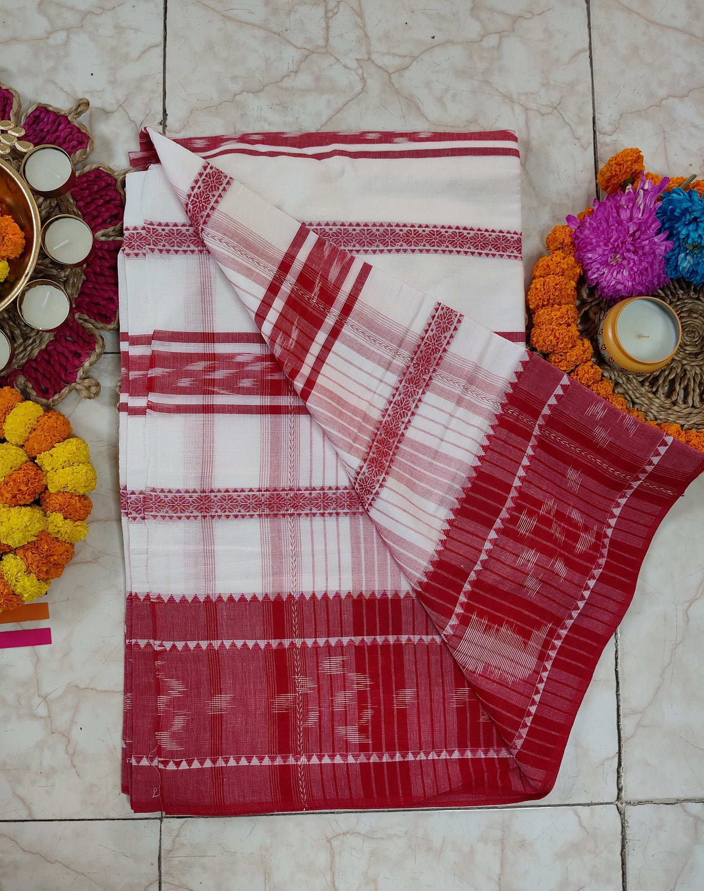 PUJO PARBON -Bengal Cotton Saree