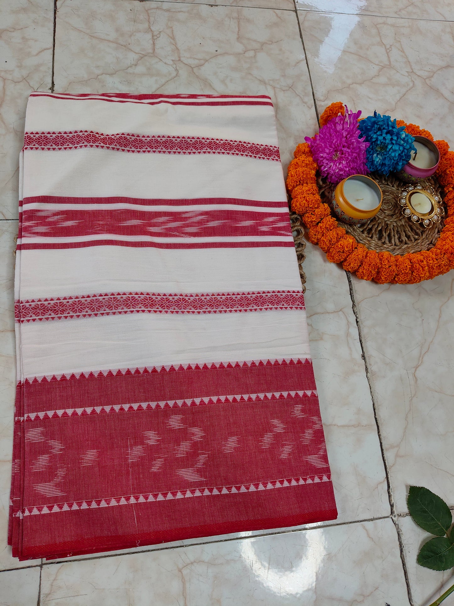 PUJO PARBON -Bengal Cotton Saree
