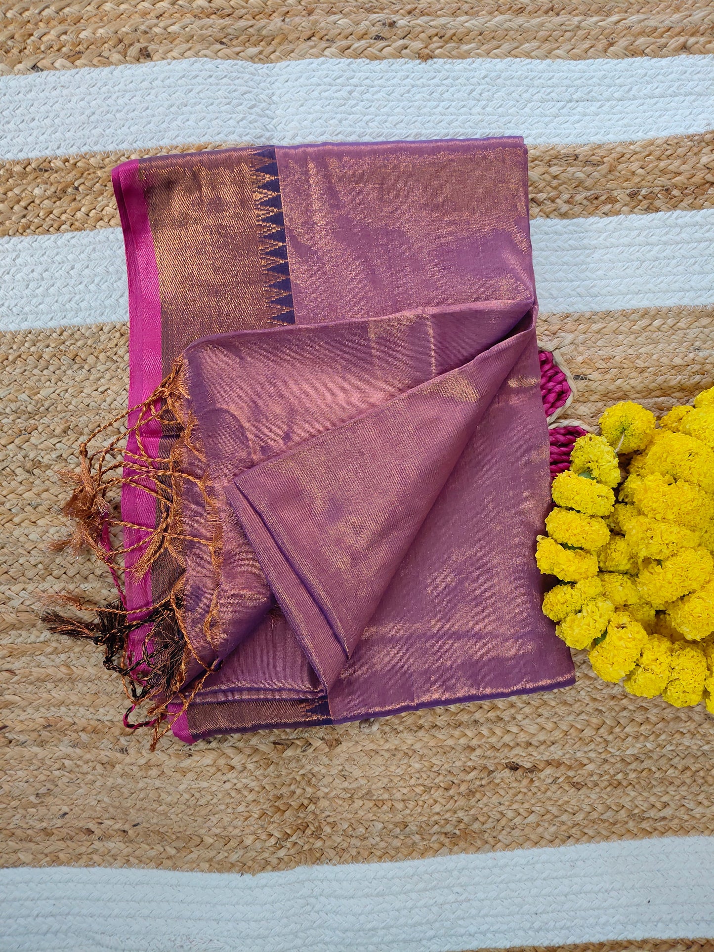 JHILMILE-Mouve cotton tissue Saree