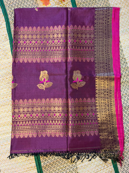 Rajrani – Rayon Silk Saree, Purple Gold