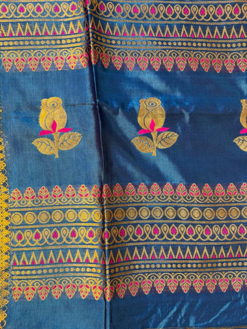 Neeraja – Rayon Silk Saree, Blue Multicolor