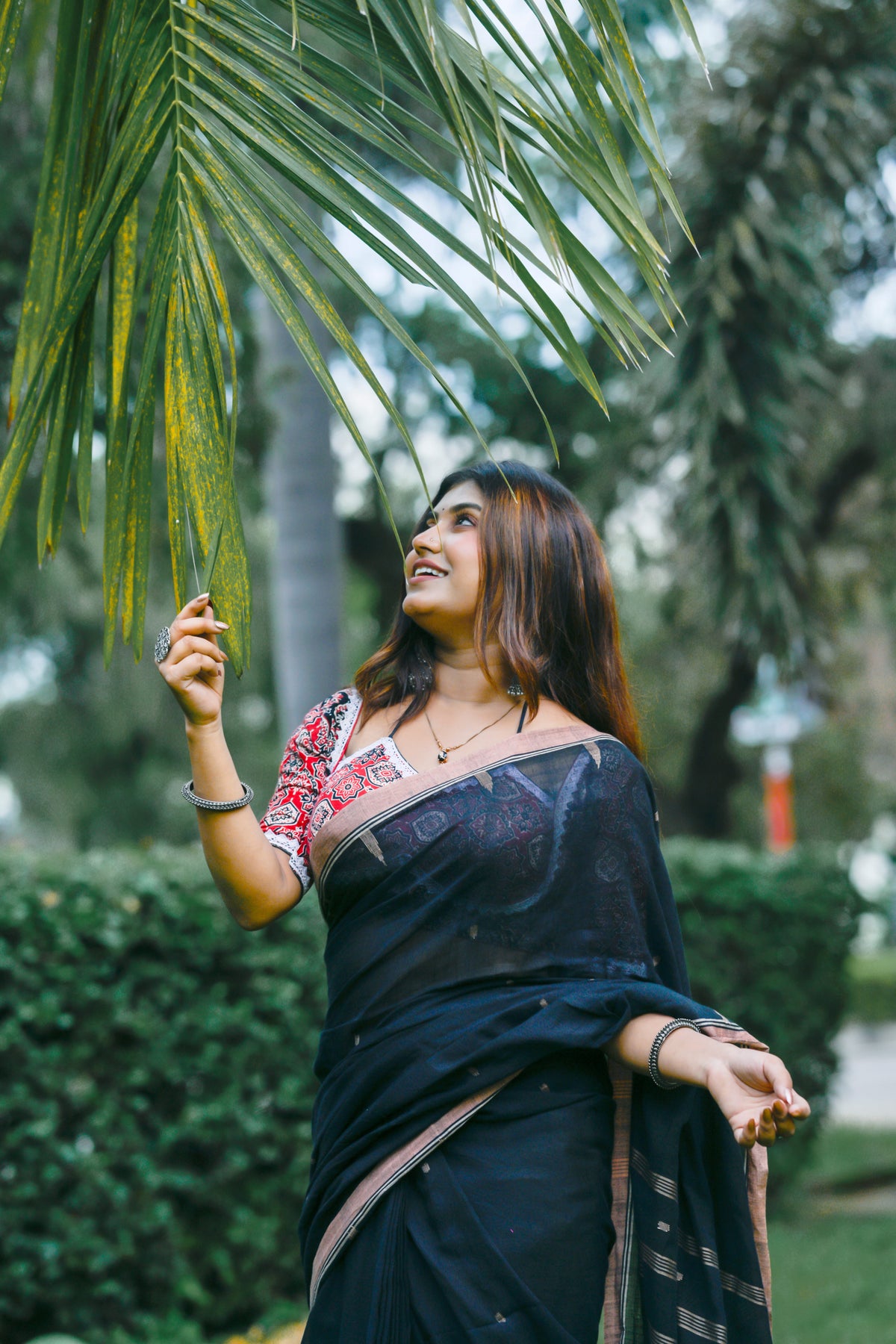 Krishnaa – Cotton Jamdani Saree, Black