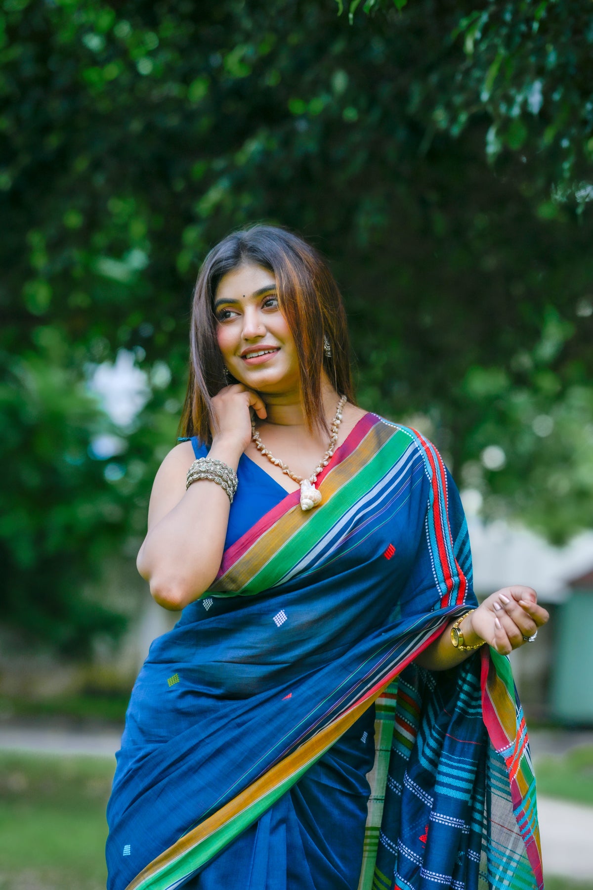 Kutchi Neel – Bhujodi Handloom Saree