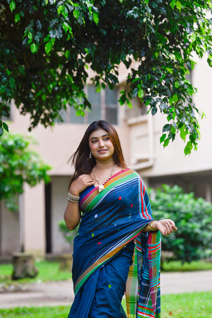 Kutchi Neel – Bhujodi Handloom Saree