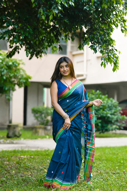 Kutchi Neel – Bhujodi Handloom Saree