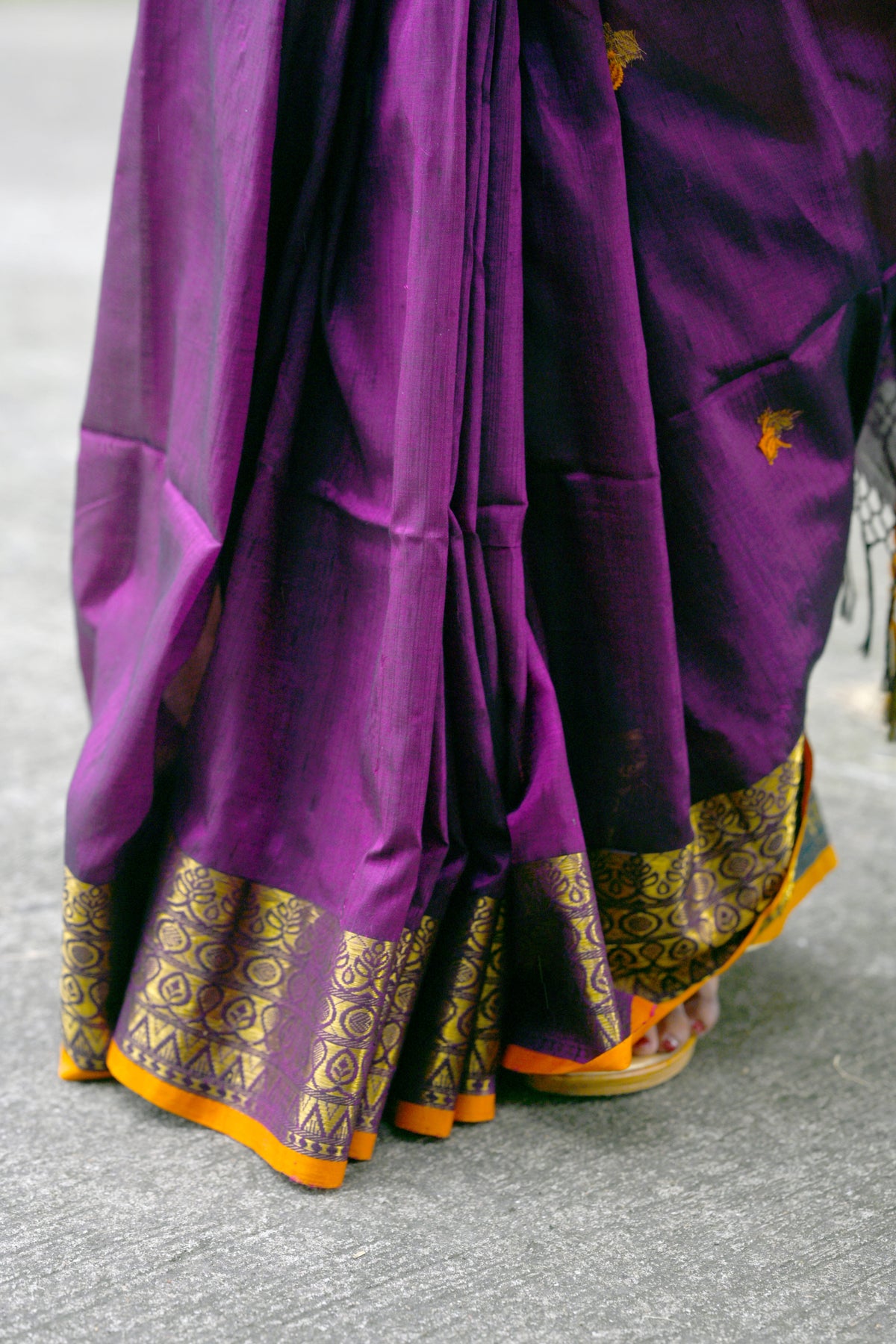 Rajrani – Rayon Silk Saree, Purple Gold