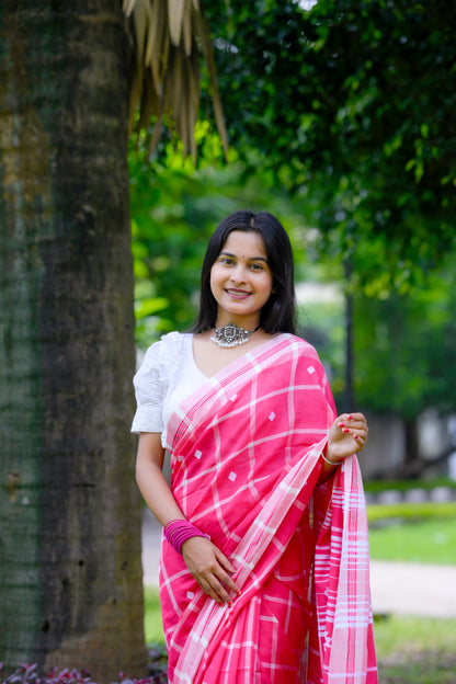 Kutchi Gulabi – Bhujodi Handloom Saree
