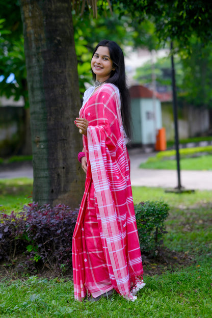 Kutchi Gulabi – Bhujodi Handloom Saree
