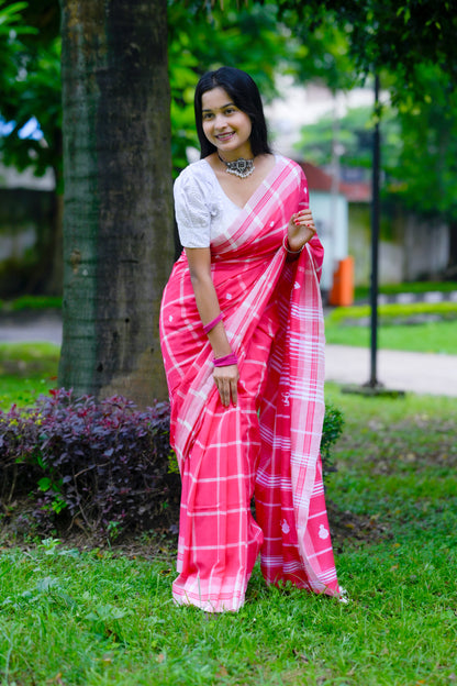 Kutchi Gulabi – Bhujodi Handloom Saree