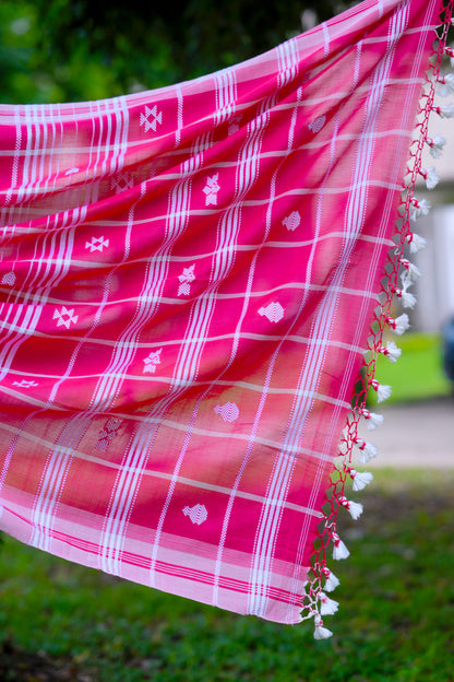 Kutchi Gulabi – Bhujodi Handloom Saree